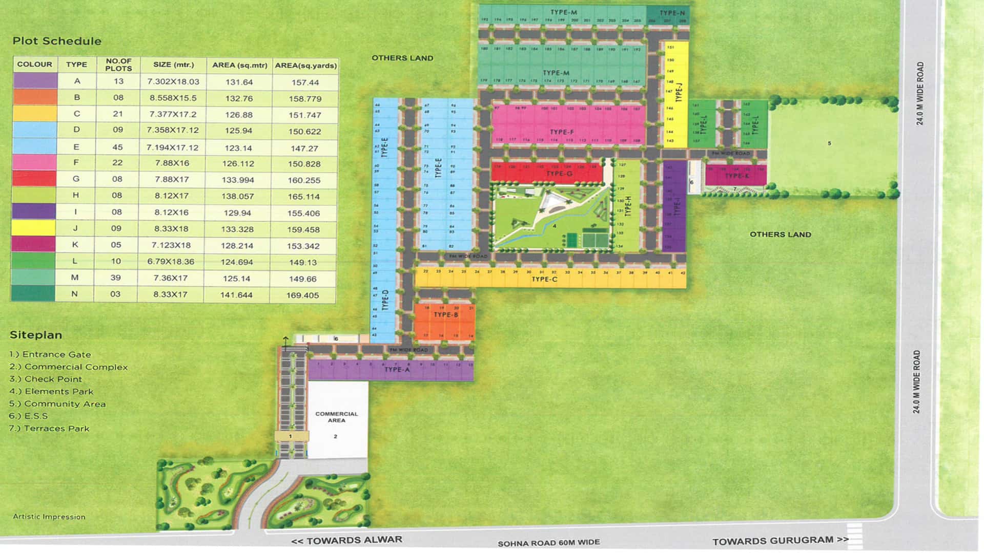 Master Plan of LID Green Valley Plots