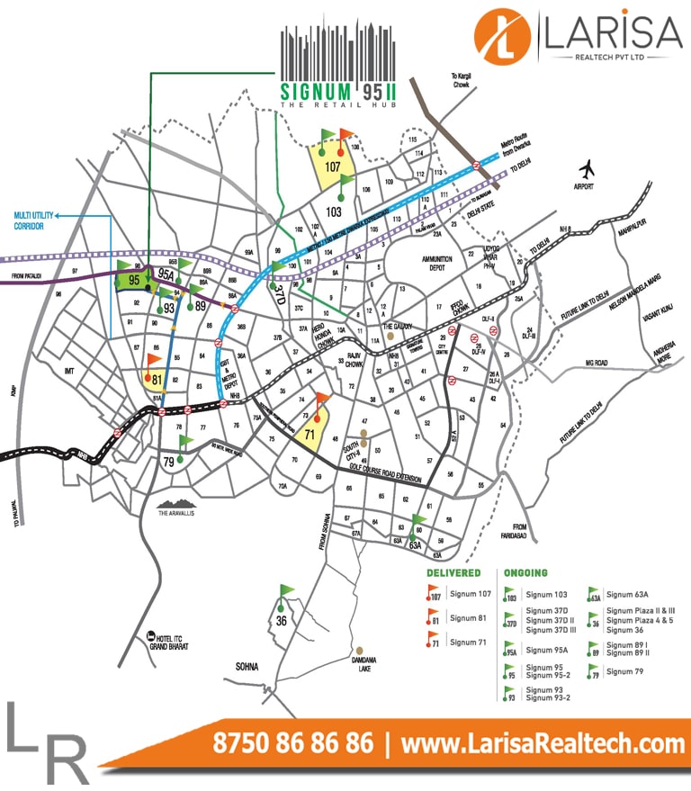 Signature Global Signum 95 2 Location Map