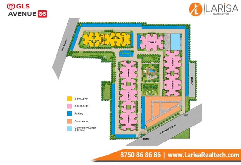 GLS Avenue 86 | site plan