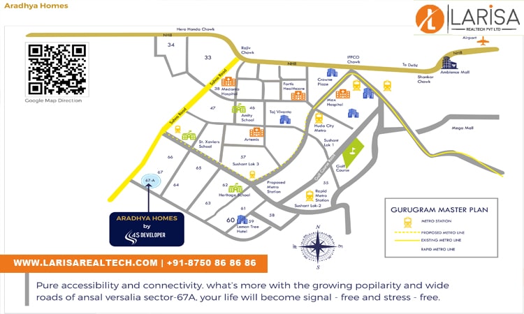 location map of aradhya homes