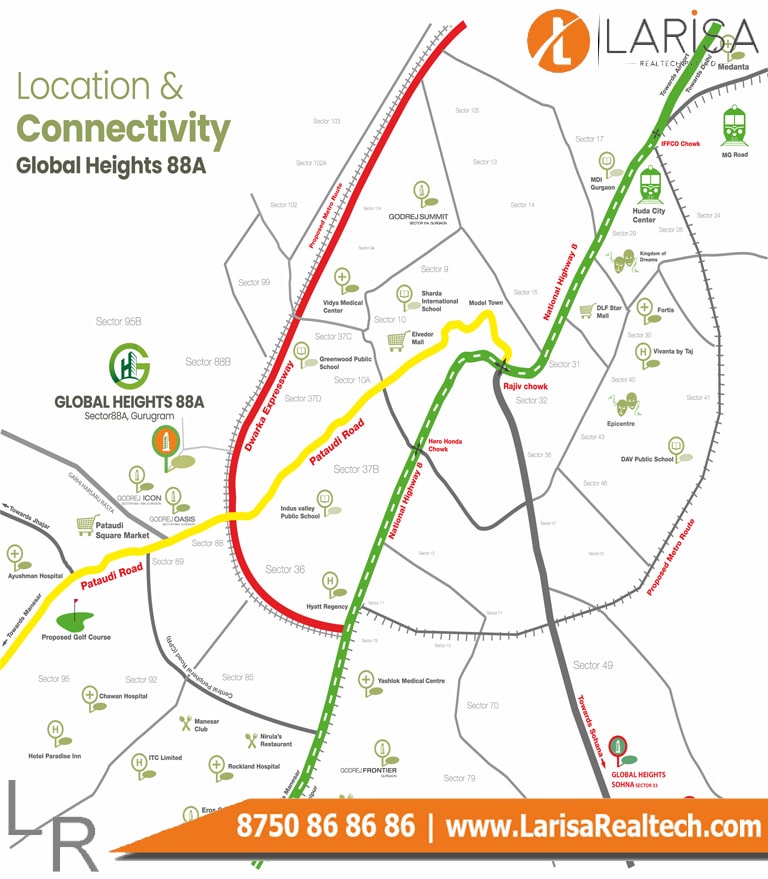 LOCATION MAP GLOBAL HEIGHTS 88A