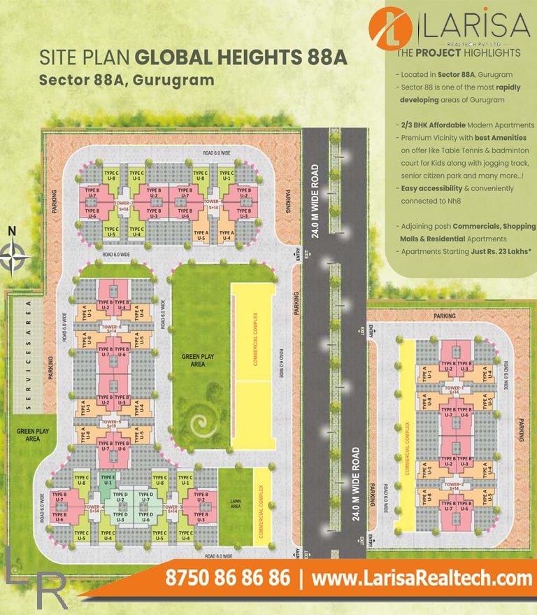 site plan Global Heights 88a