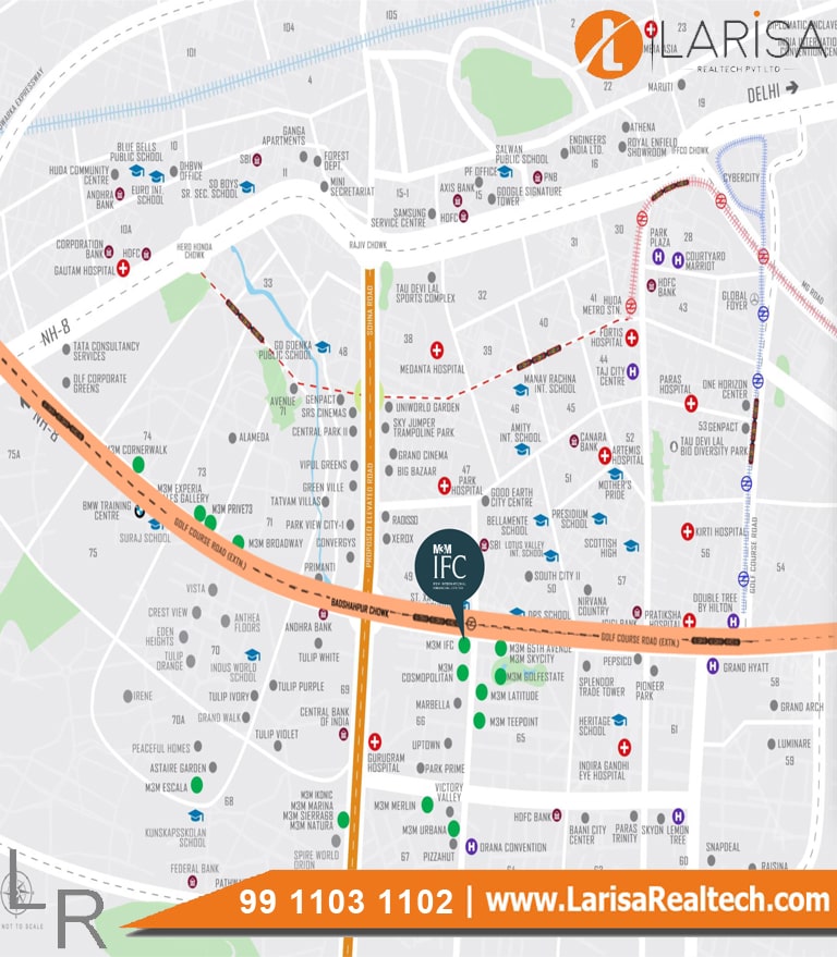 m3m ifc location map