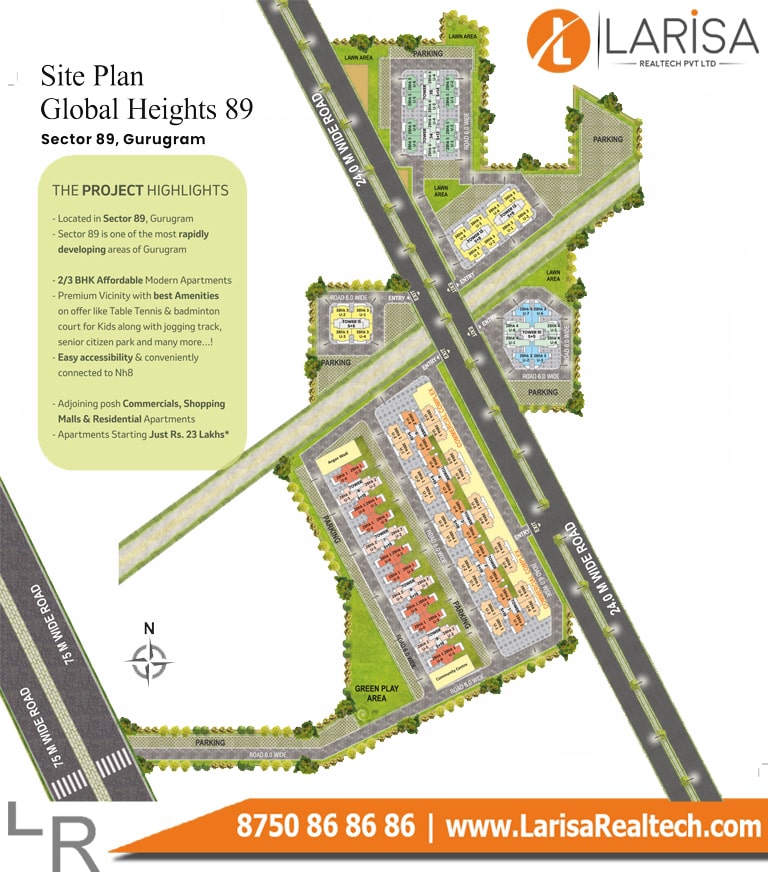 Site Plan of Global Heights 89