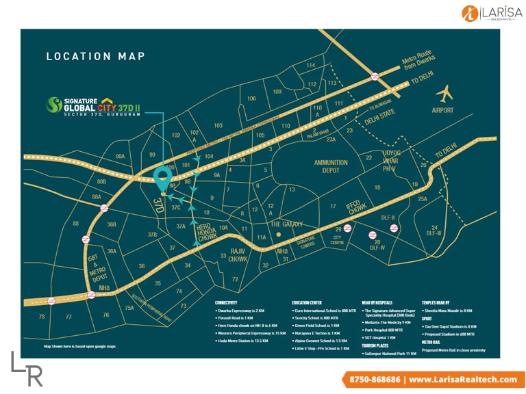 Signature Global City 37D location map