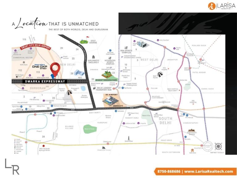 Location Map Smart World One DXP Street Gurgaon