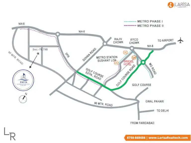 rajvik greens location map