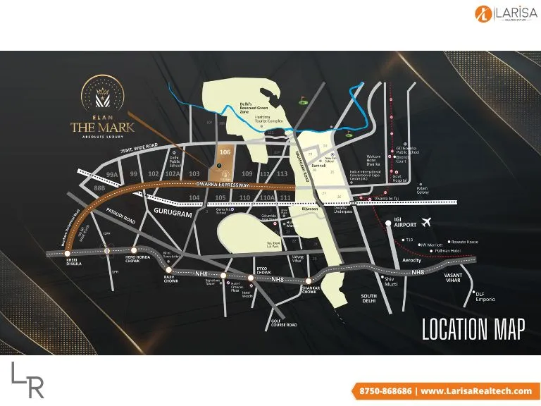 elan the mark location map