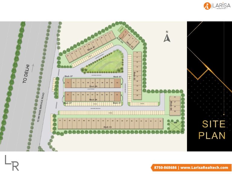 site plan of m3m 114 market