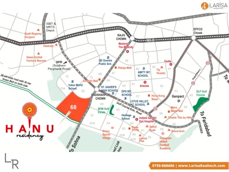 pareena hanu residency location map