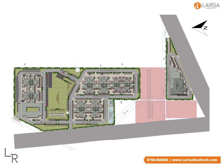 site plan of Pareena Hanu Residency