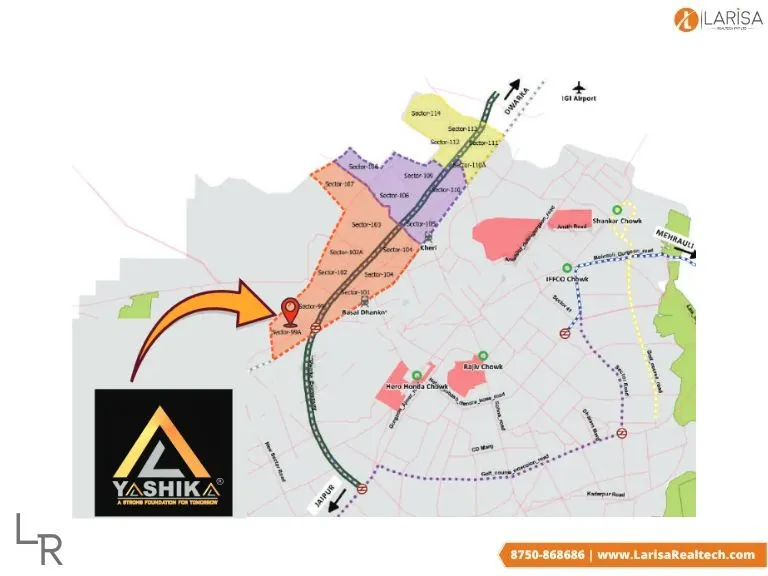location map of yashika green square