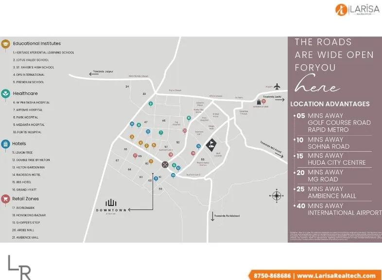 adani downtown avenue location map