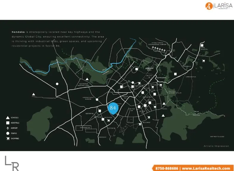 Ganga Realty Nandaka 84 Location Map