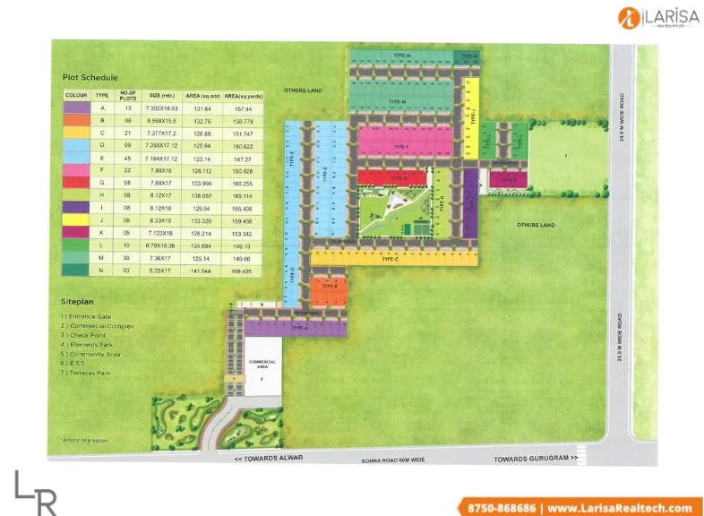 site plan of LID Green Valley Sohna