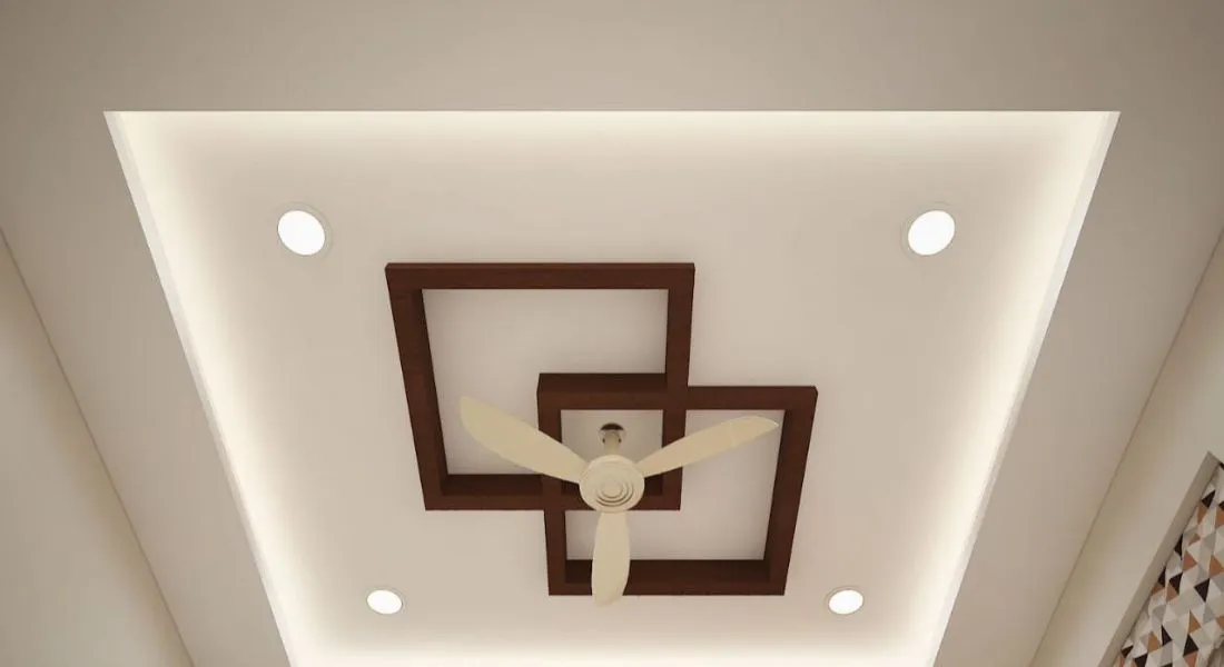Square Shape False Ceiling For Living Room
