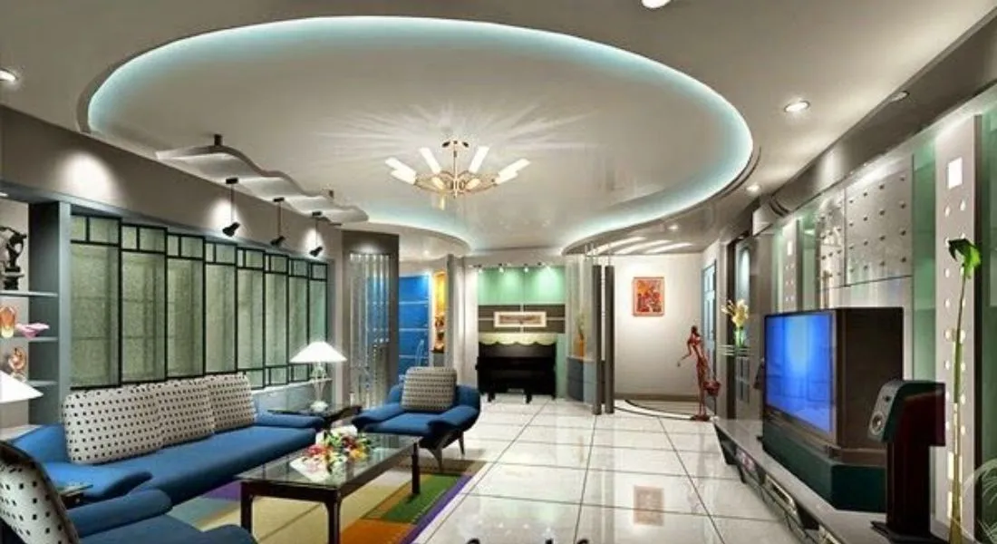 False Ceiling Design For Hall with LED Lights