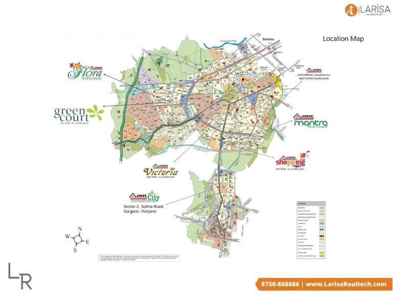 location map shree vardhman city