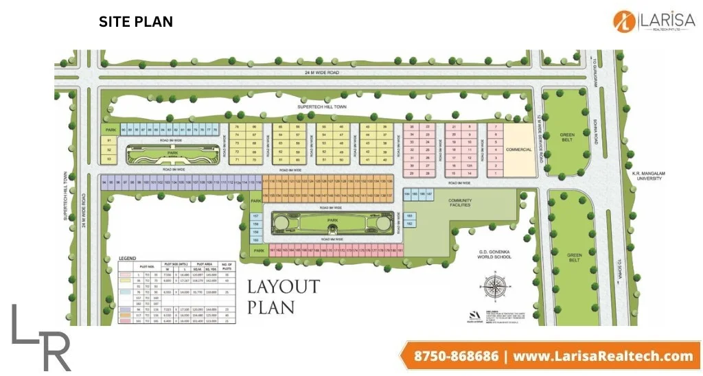 site plan of shree vardhman city