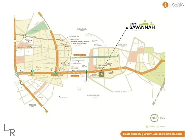 location map of ireo savannah