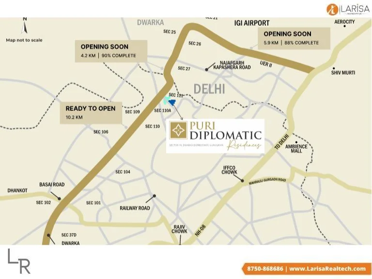 location map of puri diplomatic residences 111