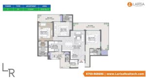 floor plan of m3m mansion 113
