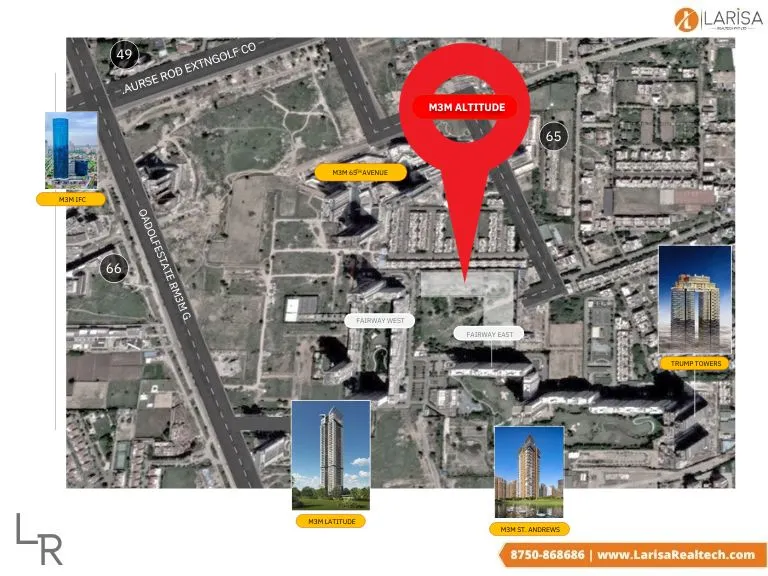 M3M Altitude Sector 65 Gurgaon Location Map