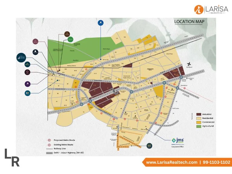 JMS Silver Living Sector 95 - Location Map