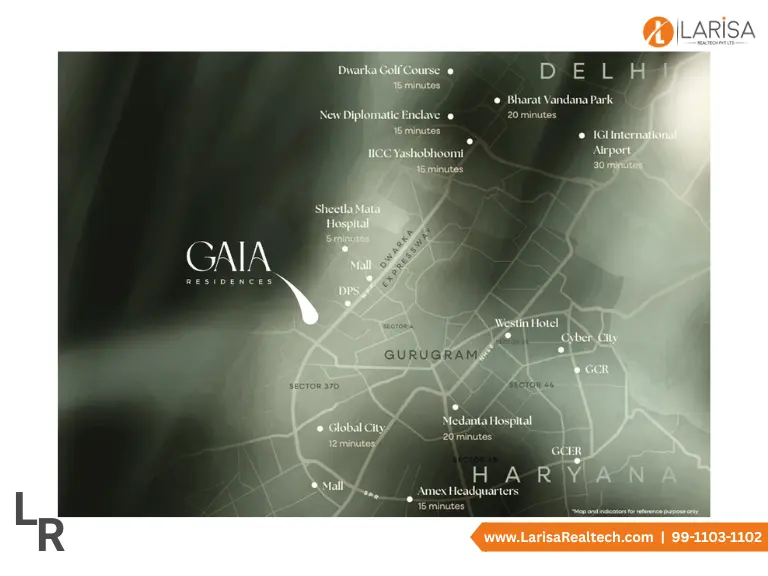 Gaia Residences Sector 102 Location Map