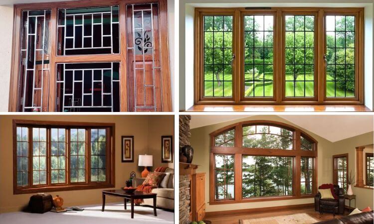 Modern Wooden Window Grill Design