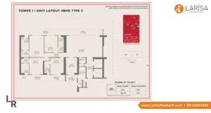 Godrej Sora Gurgaon 4BHK Type 2 Floor Plan