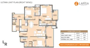 Mulberry Moments 3BHK Type C Floor Plan